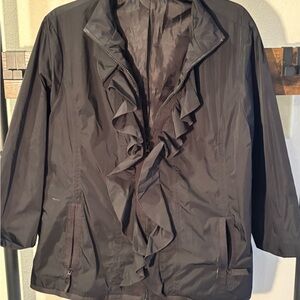 Zenergy by Chicos Women's‎ Black Ruffle Jacket